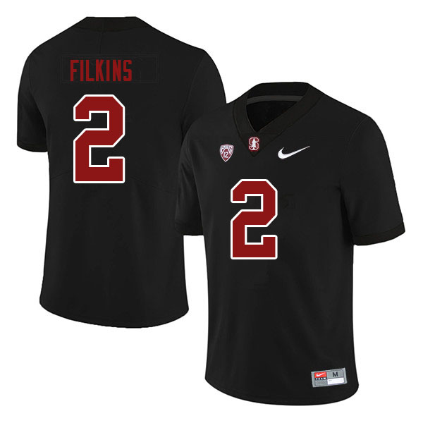 Men #2 Casey Filkins Stanford Cardinal College Football Jerseys Sale-Black - Click Image to Close